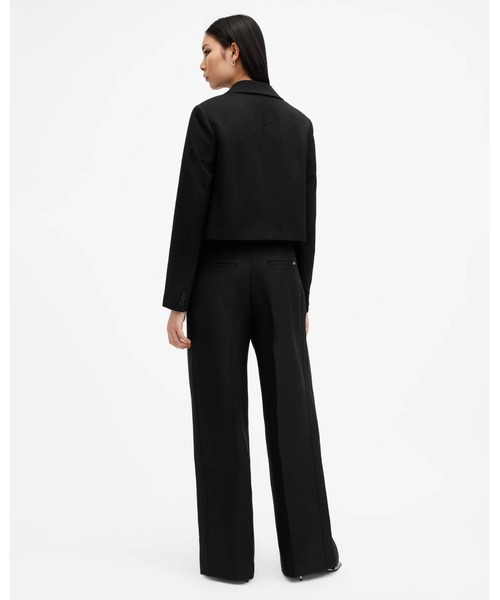 ALLSAINTS(オールセインツ)の「SHORES WIDE LEG RELAXED FIT TROUSERS | SHORES ワイド レッグ リラックス フィット トラウザー(スラックス・レディース・ブラック・4/10/8/6)」の6枚目の写真