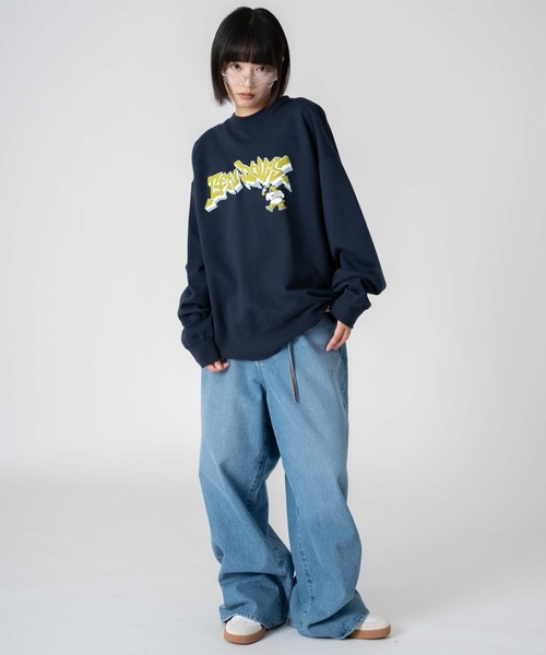 ∴WEGO/【25年春夏新作】別注BENDAVISバブルロゴプルオーバー（スウェット）｜BEN DAVIS（ベンデイビス）