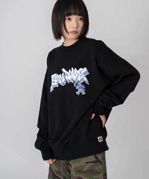 ∴WEGO/【25年春夏新作】別注BENDAVISバブルロゴプルオーバー（スウェット）｜BEN DAVIS（ベンデイビス）