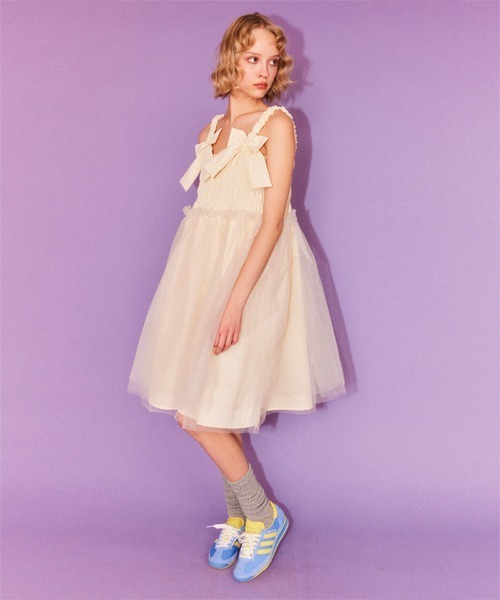 Candy Stripper（キャンディストリッパー）の「FANCY DOLL ドレス（ワンピース・レディース・グレー/ブラック/ライトイエロー・FREE）」の6枚目の写真