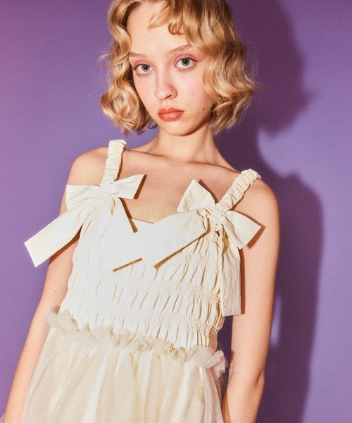 Candy Stripper（キャンディストリッパー）の「FANCY DOLL ドレス（ワンピース・レディース・グレー/ブラック/ライトイエロー・FREE）」の13枚目の写真