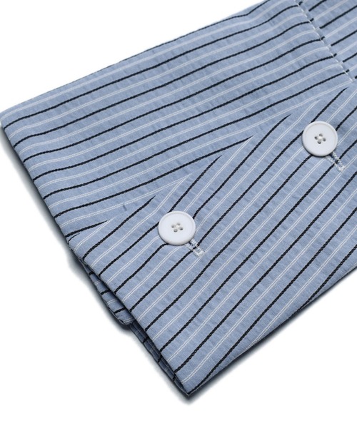 ブラウス シャツ STRIPED SHIRRING SHIRT レディース セール】stripe waist shirring shirt（シャツ/ブラウス