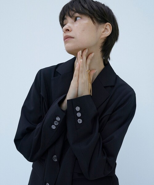 RBS(アールビーエス)の「RBS / サイド カーブ キリカエ ジャケット(テーラードジャケット・レディース・ブラック/ネイビー・1/0)」の5枚目の写真