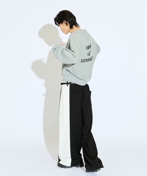 Lui's（ルイス）の「【Neucon/ニューコン】ロゴ刺繡バックプリントオーバーサイズスウェット（Tシャツ/カットソー・メンズ・グリーン/グレー/ブラック・2/1）」の10枚目の写真