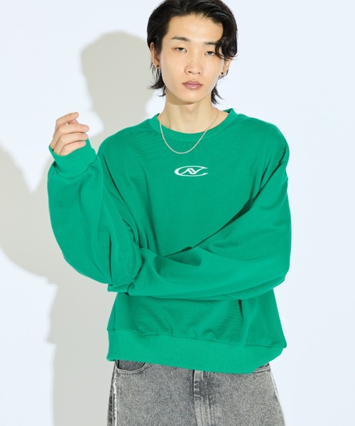 Lui's（ルイス）の「【Neucon/ニューコン】ロゴ刺繡バックプリントオーバーサイズスウェット（Tシャツ/カットソー・メンズ・グリーン/グレー/ブラック・2/1）」の12枚目の写真