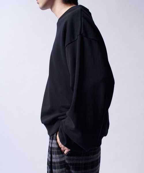 Lui's（ルイス）の「【Neucon/ニューコン】ロゴ刺繡バックプリントオーバーサイズスウェット（Tシャツ/カットソー・メンズ・グリーン/グレー/ブラック・2/1）」の20枚目の写真