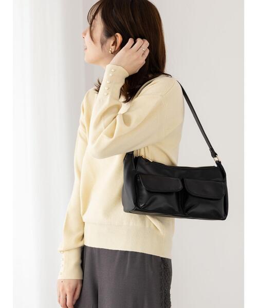 Te chichi TERRASSE(テチチテラス)の「もちもちミラノリブVネックニット(ニット/セーター・レディース・グレー/ブルー/ピンク/オフホワイト・F)」の8枚目の写真