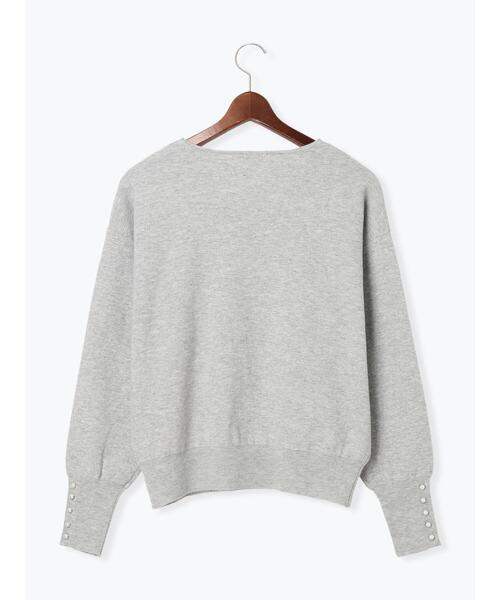 Te chichi TERRASSE(テチチテラス)の「もちもちミラノリブVネックニット(ニット/セーター・レディース・グレー/ブルー/ピンク/オフホワイト・F)」の13枚目の写真