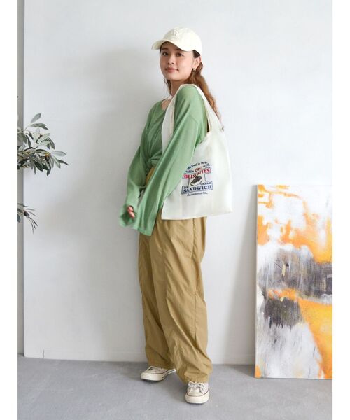 Ungrid（アングリッド）の「エンブロイダリーシアーバッグ（ハンドバッグ・レディース・オフホワイト/ブルー・FREE）」の7枚目の写真