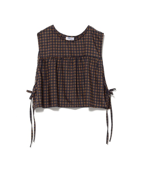 Yarmo（ヤーモ）の「Yarmo/ Cropped Tabard Gingham（シャツ
