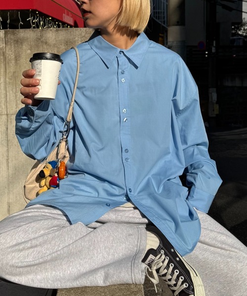 CIAOPANIC TYPY（チャオパニックティピー）の「【UNISEX】デザインボタンブロードシャツ（シャツ/ブラウス・メンズ・ピンク/ブルー/ホワイト・MEDIUM/LARGE）」の5枚目の写真