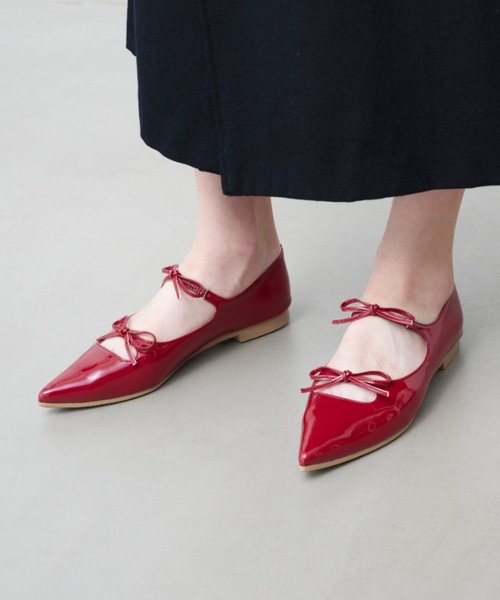 Launa lea（ラウナレア）の「【26春夏新色】ダブルリボンメリージェーンフラットパンプス(0589)（パンプス・レディース・アイボリー/ブラック/シルバー/ピンク/レッド/ダークグレー/ホワイト系その他・24.0cm/25.0cm/24.5cm/23.5cm/23.0cm/22.5cm/22.0cm）」の6枚目の写真