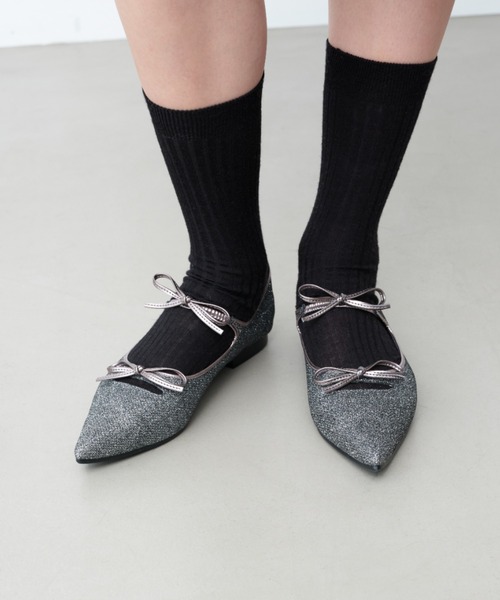 Launa lea（ラウナレア）の「【26春夏新色】ダブルリボンメリージェーンフラットパンプス(0589)（パンプス・レディース・アイボリー/ブラック/シルバー/ピンク/レッド/ダークグレー/ホワイト系その他・24.0cm/25.0cm/24.5cm/23.5cm/23.0cm/22.5cm/22.0cm）」の21枚目の写真