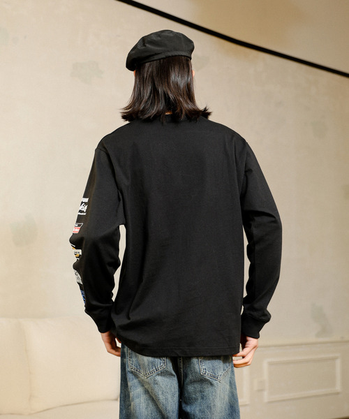 Dickies（ディッキーズ）の「【neos】GENUINE DICKIES ジェニュイン ディッキーズ ロゴ 刺繍 袖プリント ラグラン ロングスリーブ Tシャツ（Tシャツ/カットソー・メンズ・ホワイト×ネイビー/ホワイト/ホワイト×ブラック/ブラック・MEDIUM/LARGE/X-LARGE）」の14枚目の写真