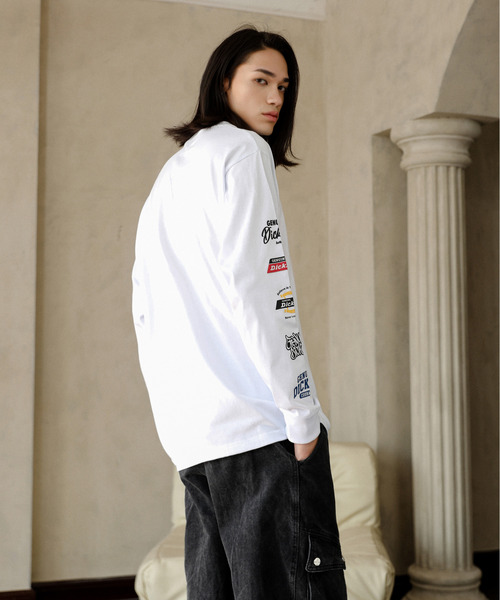 Dickies（ディッキーズ）の「【neos】GENUINE DICKIES ジェニュイン ディッキーズ ロゴ 刺繍 袖プリント ラグラン ロングスリーブ Tシャツ（Tシャツ/カットソー・メンズ・ホワイト×ネイビー/ホワイト/ホワイト×ブラック/ブラック・MEDIUM/LARGE/X-LARGE）」の17枚目の写真