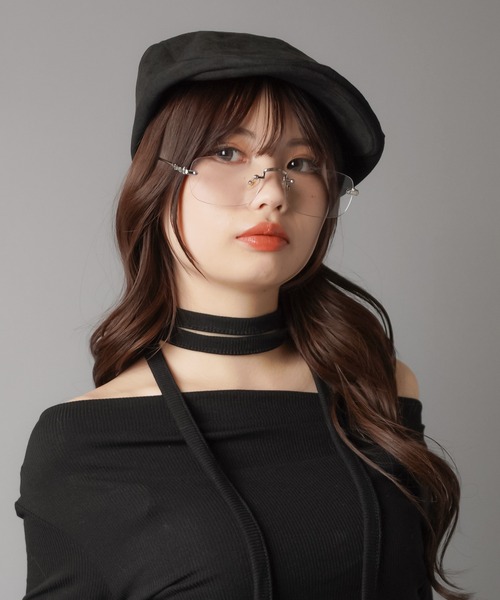 SPINNS（スピンズ）の「スエードハンチング（ハンチング/ベレー帽・レディース・ブラック/ブラウン・ONESIZE）」の6枚目の写真