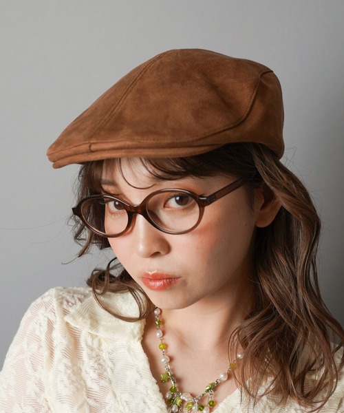 お値下げHERMESスエード皮製品ベレー帽 ハンチング 帽子 Hermesエルメス キャスケット Cabourg 帽子ハット シルバー金具