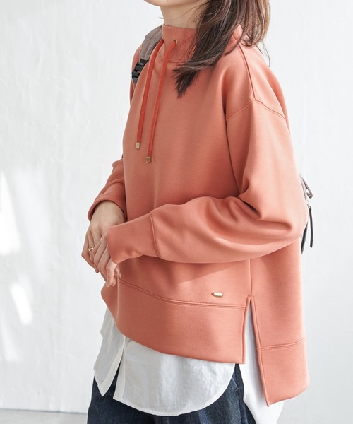 ikka（イッカ）の「【雑誌InRed4月号掲載】GOKU楽ダンボールスピンドル【親子コーデ】（スウェット・レディース・ベージュ/ネイビー/オフホワイト/オレンジ/ブルー/ミント・S/M/L）」の6枚目の写真