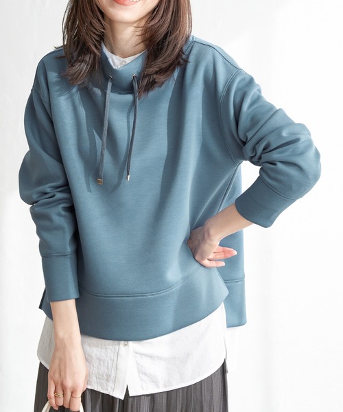 ikka（イッカ）の「【雑誌InRed4月号掲載】GOKU楽ダンボールスピンドル【親子コーデ】（スウェット・レディース・ベージュ/ネイビー/オフホワイト/オレンジ/ブルー/ミント・S/M/L）」の5枚目の写真