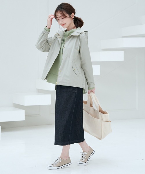 ikka（イッカ）の「【雑誌InRed4月号掲載】GOKU楽ダンボールスピンドル【親子コーデ】（スウェット・レディース・ベージュ/ネイビー/オフホワイト/オレンジ/ブルー/ミント・S/M/L）」の18枚目の写真