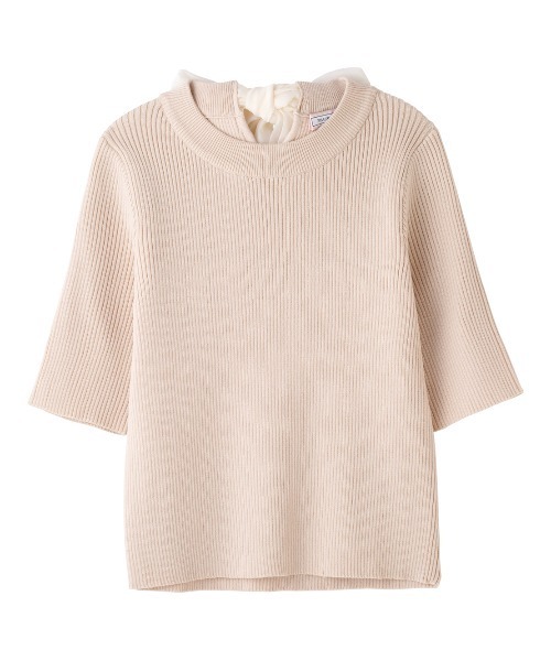 PEACH JOHN（ピーチジョン）の「バックリボンニットプルオーバー（ニット/セーター・レディース・ピンク/ピンクベージュ・ONE SIZE）」の7枚目の写真