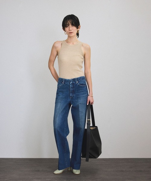 SALON adam et rope'(サロン アダム エ ロペ)の「ハイツイストコットンアメリカンスリーブタンクトップ(タンクトップ・レディース・チャコールグレー/ベージュ・FREE)」の20枚目の写真