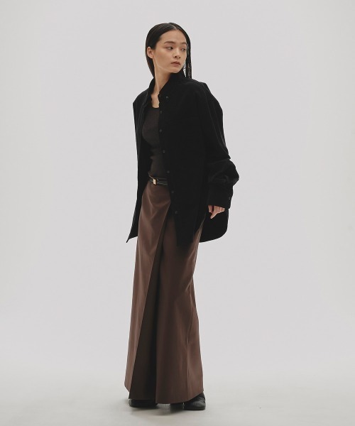 TODAYFUL（トゥデイフル）の「Twill Wrap Skirt（スカート・レディース・ブラック/チョコ・36inch/38inch）」の5枚目の写真