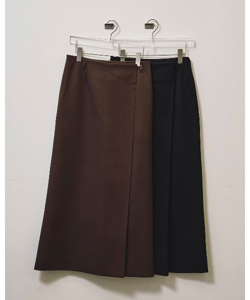TODAYFUL（トゥデイフル）の「Twill Wrap Skirt（スカート・レディース・ブラック/チョコ・36inch/38inch）」の10枚目の写真