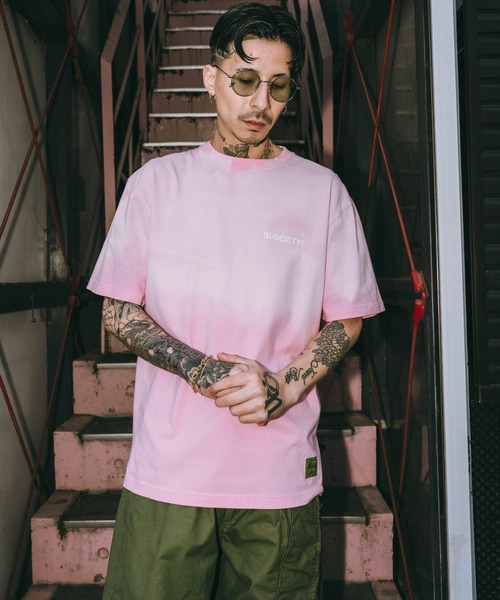 Subciety（サブサエティ）の「Faded tee（Tシャツ/カットソー・メンズ・ブラック/ネイビー/ピンク・XX-LARGE/X-LARGE/LARGE/MEDIUM/SMALL）」の9枚目の写真