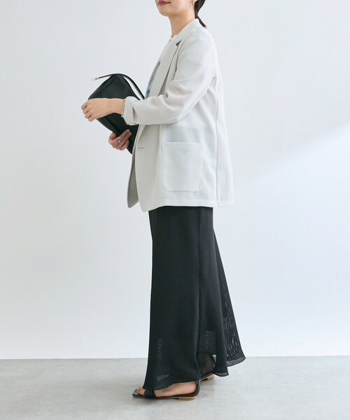 RIVE DROITE(リヴドロワ)の「【軽くて涼しい】メッシュテーラードジャケット(テーラードジャケット・レディース・チャコールグレー/ライトグレー/ネイビー・FREE)」の20枚目の写真