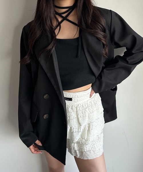 apres jour mignon（アプレジュールミニョン）の「【SETUP可能】オーバーＷジャケット【ZOZOTOWN限定アイテム】（テーラードジャケット・レディース・グレー/チャコールグレー/ネイビー/ブラック・フリー/X-LARGE）」の10枚目の写真