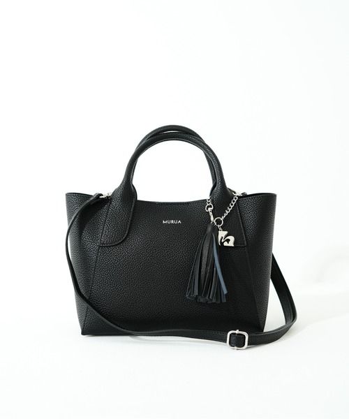 MURUA（ムルーア）の「【MURUA/ムルーア】 TASSEL SERIES　ハンドバッグ（ハンドバッグ・レディース・ネイビー/ブラック/ライトグレー・FREE）」の14枚目の写真