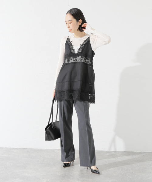 journal standard L'essage(ジャーナルスタンダードレサージュ)の「ケミカルレースキャミ(シャツ/ブラウス・レディース・ホワイト/ブラック・FREE)」の3枚目の写真
