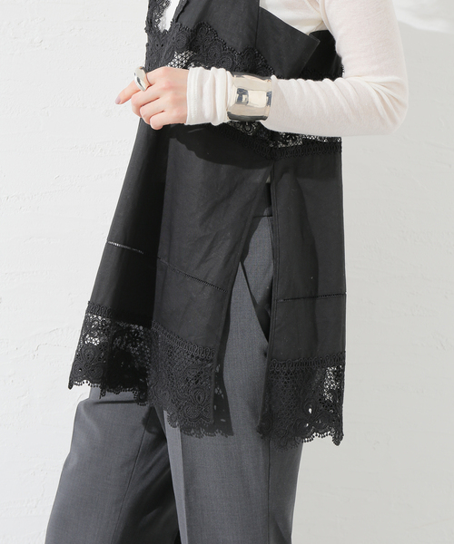 journal standard L'essage(ジャーナルスタンダードレサージュ)の「ケミカルレースキャミ(シャツ/ブラウス・レディース・ホワイト/ブラック・FREE)」の8枚目の写真