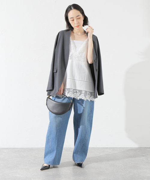 journal standard L'essage(ジャーナルスタンダードレサージュ)の「ケミカルレースキャミ(シャツ/ブラウス・レディース・ホワイト/ブラック・FREE)」の11枚目の写真