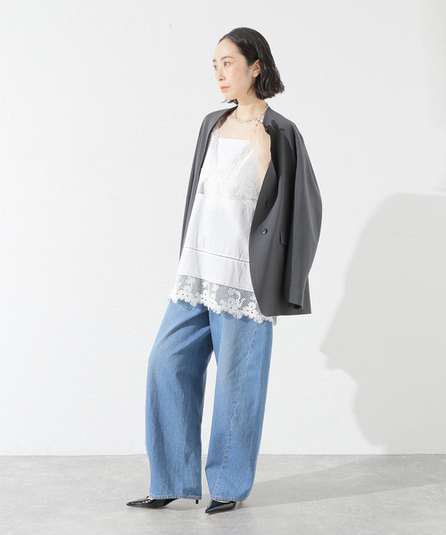 journal standard L'essage(ジャーナルスタンダードレサージュ)の「ケミカルレースキャミ(シャツ/ブラウス・レディース・ホワイト/ブラック・FREE)」の12枚目の写真