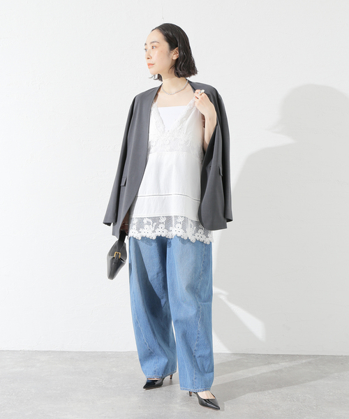 journal standard L'essage(ジャーナルスタンダードレサージュ)の「ケミカルレースキャミ(シャツ/ブラウス・レディース・ホワイト/ブラック・FREE)」の13枚目の写真