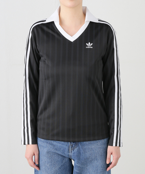 セール】adidas/ アディダス V-NECK LS TEE（Tシャツ/カットソー
