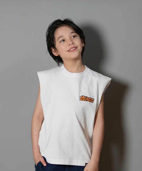 ELEMENT（エレメント）の「ELEMENT/エレメント ACOMPANY NO SLEEVE YOUTH キッズ タンクトップ BF02E-356（タンクトップ・キッズ・ブラック/ホワイト・130cm/140cm/150cm/160cm）」の4枚目の写真