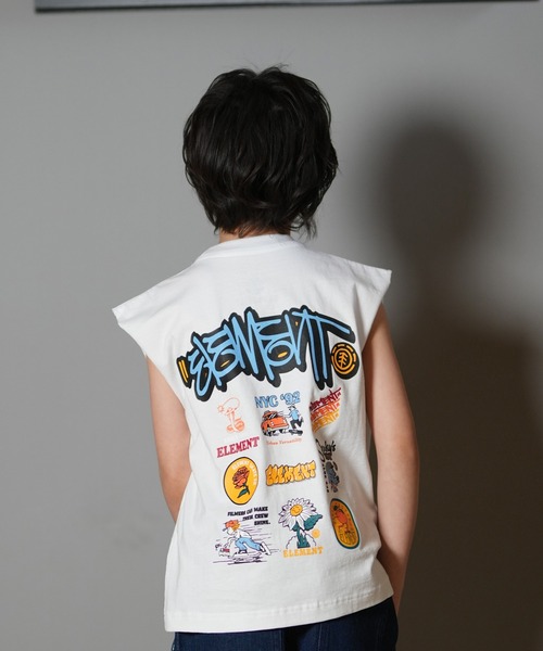 ELEMENT（エレメント）の「ELEMENT/エレメント ACOMPANY NO SLEEVE YOUTH キッズ タンクトップ BF02E-356（タンクトップ・キッズ・ブラック/ホワイト・130cm/140cm/150cm/160cm）」の5枚目の写真