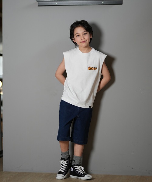 ELEMENT（エレメント）の「ELEMENT/エレメント ACOMPANY NO SLEEVE YOUTH キッズ タンクトップ BF02E-356（タンクトップ・キッズ・ブラック/ホワイト・130cm/140cm/150cm/160cm）」の6枚目の写真