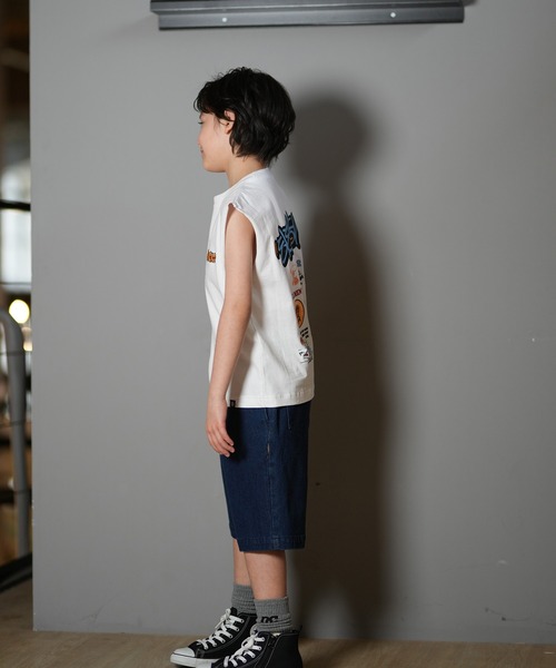 ELEMENT（エレメント）の「ELEMENT/エレメント ACOMPANY NO SLEEVE YOUTH キッズ タンクトップ BF02E-356（タンクトップ・キッズ・ブラック/ホワイト・130cm/140cm/150cm/160cm）」の7枚目の写真