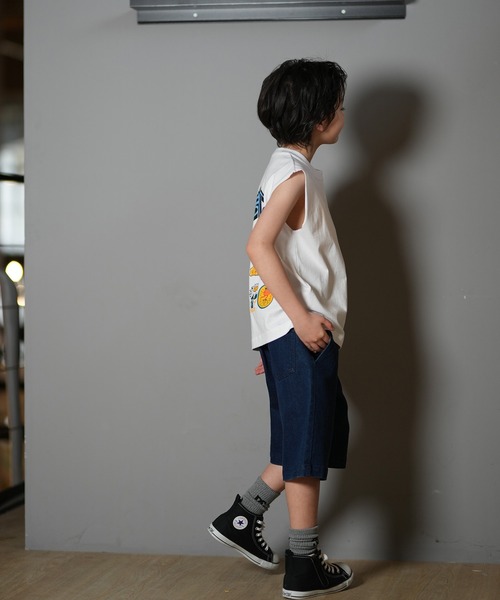 ELEMENT（エレメント）の「ELEMENT/エレメント ACOMPANY NO SLEEVE YOUTH キッズ タンクトップ BF02E-356（タンクトップ・キッズ・ブラック/ホワイト・130cm/140cm/150cm/160cm）」の9枚目の写真