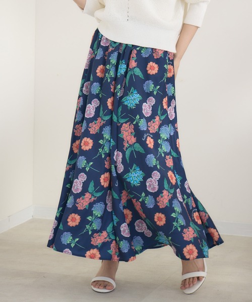 KATHARINE ROSS(キャサリンロス)の「【KATHARINE ROSS】イマジナリーフラワープリントスカート(スカート・レディース・アイボリー/ネイビー・MEDIUM)」の6枚目の写真