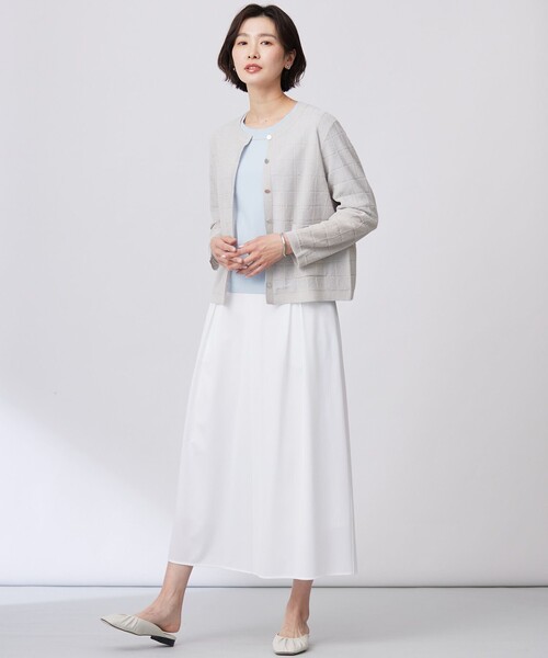 J.PRESS（ジェイプレス）の「【洗える】WINDY JACKET ニット ジャケット（ニット/セーター・レディース・ライトグレー系/ネイビー系/ホワイト系・MEDIUM/LARGE）」の8枚目の写真