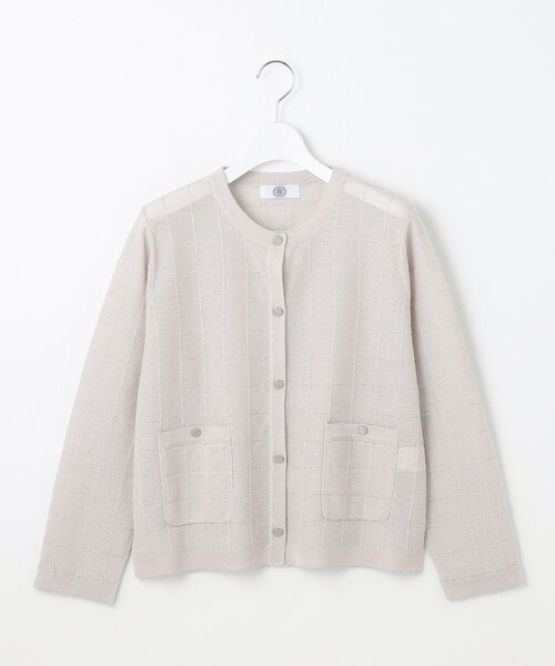 J.PRESS（ジェイプレス）の「【洗える】WINDY JACKET ニット ジャケット（ニット/セーター・レディース・ライトグレー系/ネイビー系/ホワイト系・MEDIUM/LARGE）」の11枚目の写真