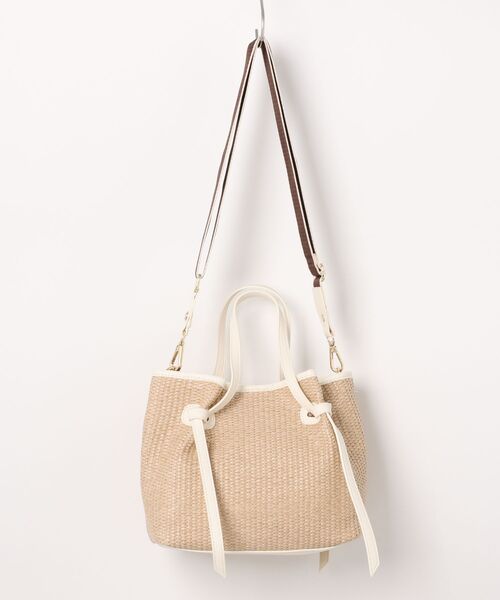 SALON de RUBAN（サロンドルヴァン）の「【SALON de RUBAN / サロン ド ルヴァン】 2wayトートバッグ（トートバッグ・レディース・ブラック/ブラウン/ホワイト・FREE）」の4枚目の写真