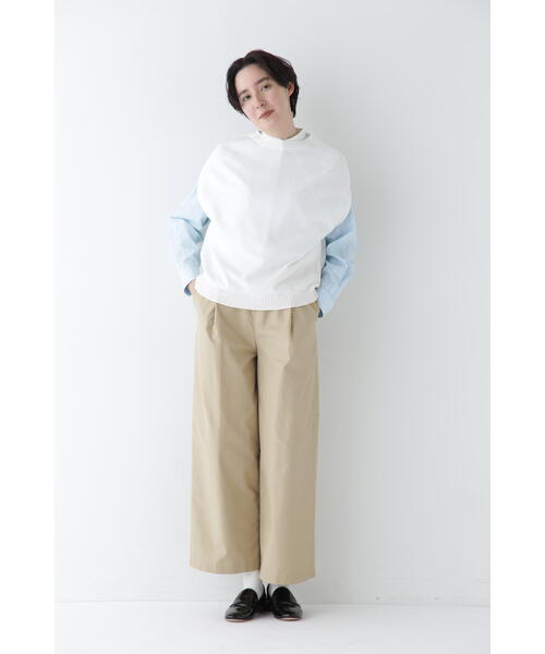 human woman（ヒューマンウーマン）の「◆Ｃ／Ｎソフトツイルワンピース（つなぎ/オールインワン・レディース・ネイビー/ベージュ・MEDIUM）」の9枚目の写真