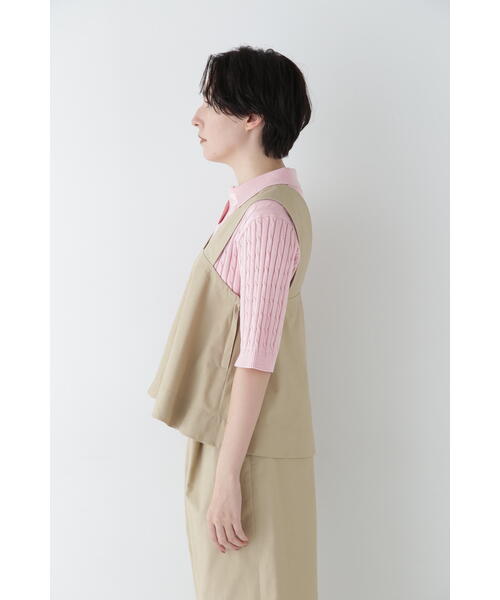 human woman（ヒューマンウーマン）の「◆Ｃ／Ｎソフトツイルワンピース（つなぎ/オールインワン・レディース・ネイビー/ベージュ・MEDIUM）」の17枚目の写真