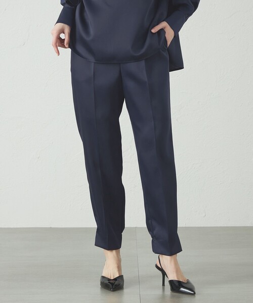 CAST:(キャストコロン)の「【セットアップ対応/オンでもオフでも活躍】サテンジョッパーズパンツ(その他パンツ・レディース・グリーン/ネイビー/ベージュ・S/M)」の1枚目の写真